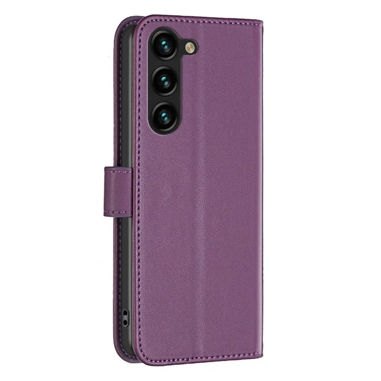 BINFEN COLOR BF17 For Samsung Galaxy S24+ Dustproof PU Leather Case Stand Phone Cover
