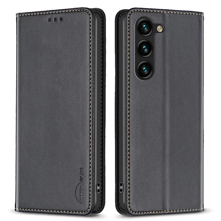 BINFEN COLOR BF18 For Samsung Galaxy S24 Case Card Holder PU Leather Cell Phone Cover