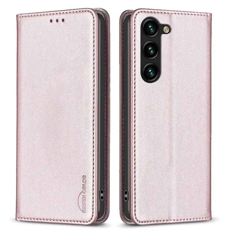 BINFEN COLOR BF18 For Samsung Galaxy S24 Case Card Holder PU Leather Cell Phone Cover
