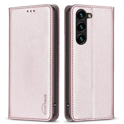 BINFEN COLOR BF18 For Samsung Galaxy S24 Case Card Holder PU Leather Cell Phone Cover