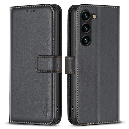 BINFEN COLOR BF17 For Samsung Galaxy S24 Case Leather Wallet Phone Cover with Stand