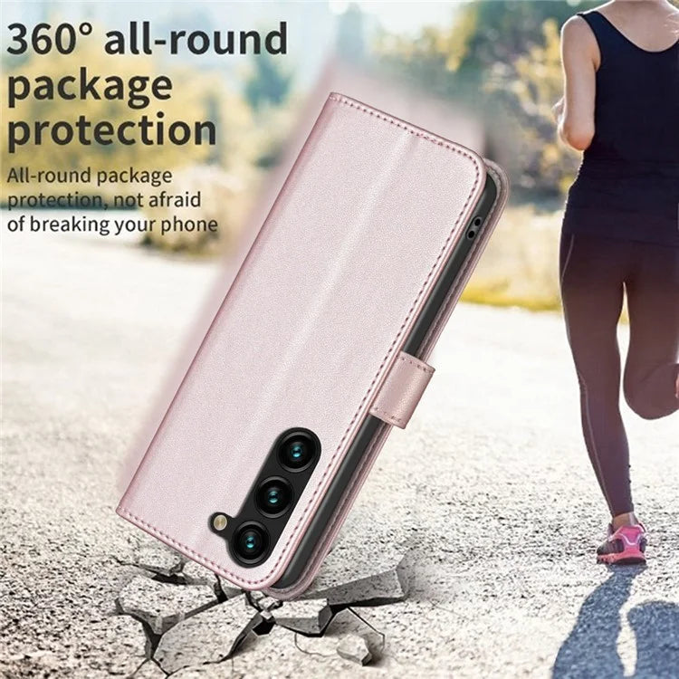 BINFEN COLOR BF17 For Samsung Galaxy S24 Case Leather Wallet Phone Cover with Stand