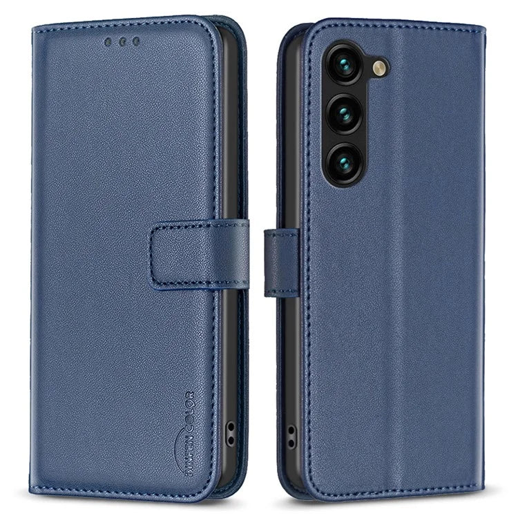 BINFEN COLOR BF17 For Samsung Galaxy S24 Case Leather Wallet Phone Cover with Stand