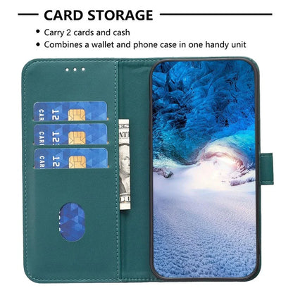 BINFEN COLOR BF17 For Samsung Galaxy S24 Case Leather Wallet Phone Cover with Stand