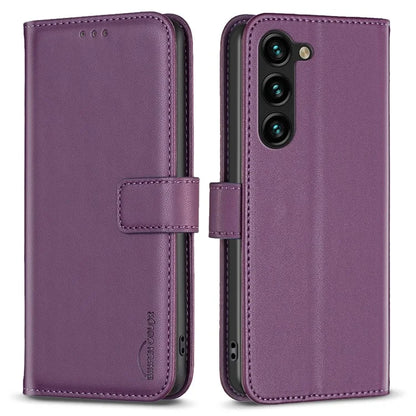 BINFEN COLOR BF17 For Samsung Galaxy S24 Case Leather Wallet Phone Cover with Stand