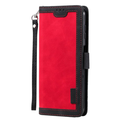 For Samsung Galaxy S24+ Case Wallet Stand Retro Splicing Phone Cover with Strap