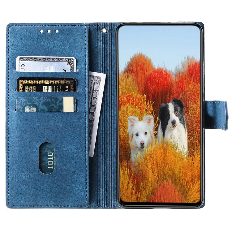 TTUDRCH Style 004 for Samsung Galaxy S24 Leather Case RFID Blocking Splicing Wallet Cover