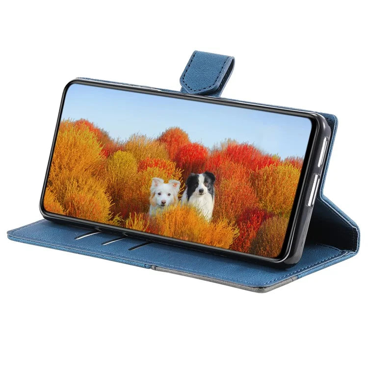 TTUDRCH Style 004 for Samsung Galaxy S24 Leather Case RFID Blocking Splicing Wallet Cover