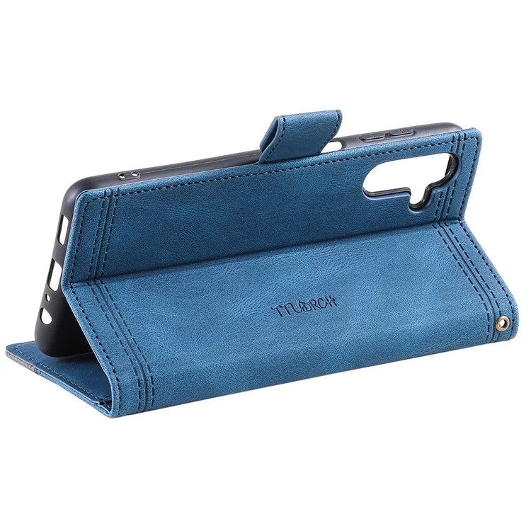TTUDRCH Style 004 for Samsung Galaxy S24 Leather Case RFID Blocking Splicing Wallet Cover