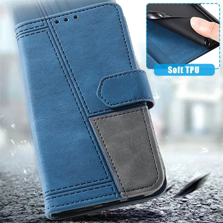 TTUDRCH Style 004 for Samsung Galaxy S24 Leather Case RFID Blocking Splicing Wallet Cover