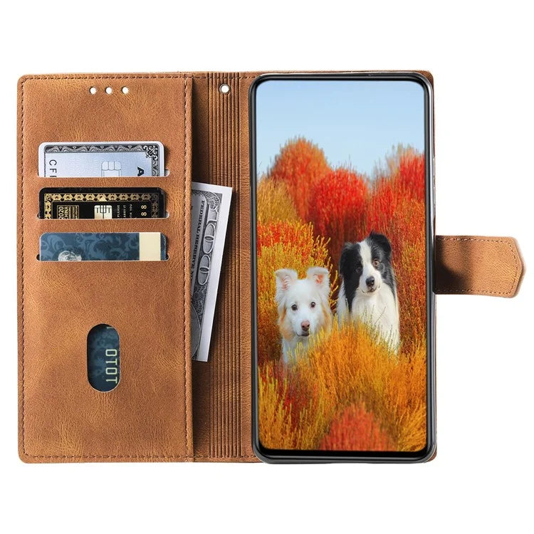 TTUDRCH Style 004 for Samsung Galaxy S24 Leather Case RFID Blocking Splicing Wallet Cover