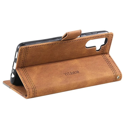 TTUDRCH Style 004 for Samsung Galaxy S24 Leather Case RFID Blocking Splicing Wallet Cover