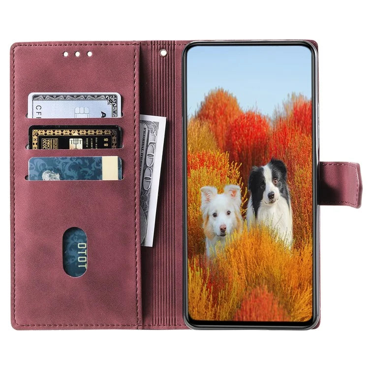 TTUDRCH Style 004 for Samsung Galaxy S24 Leather Case RFID Blocking Splicing Wallet Cover