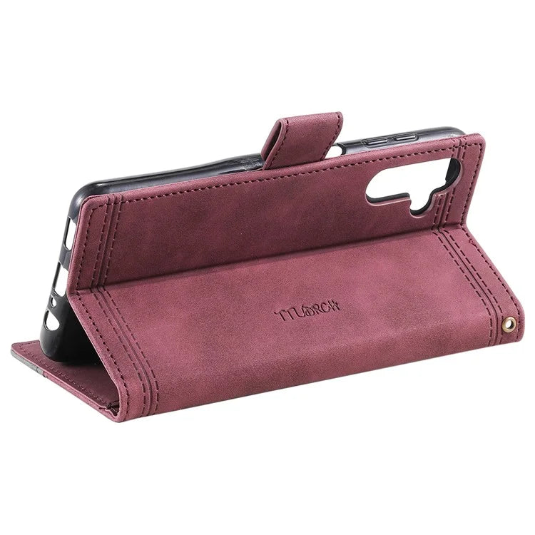 TTUDRCH Style 004 for Samsung Galaxy S24 Leather Case RFID Blocking Splicing Wallet Cover