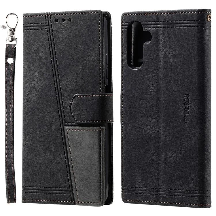 TTUDRCH Style 004 for Samsung Galaxy S24 Leather Case RFID Blocking Splicing Wallet Cover