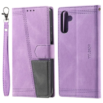 TTUDRCH Style 004 for Samsung Galaxy S24 Leather Case RFID Blocking Splicing Wallet Cover