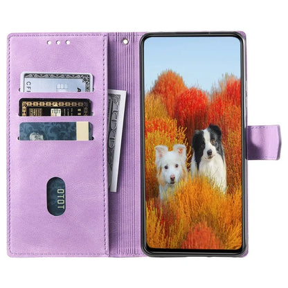 TTUDRCH Style 004 for Samsung Galaxy S24 Leather Case RFID Blocking Splicing Wallet Cover