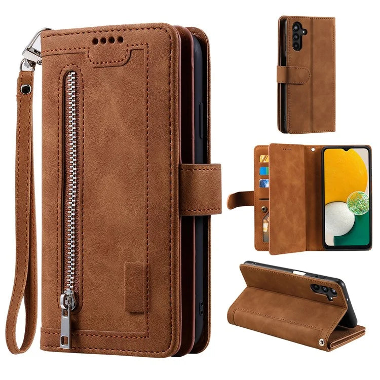 For Samsung Galaxy S24 Case Wallet Phone Stand Cover with 9 Card Slots