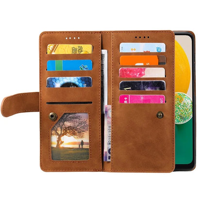 For Samsung Galaxy S24 Case Wallet Phone Stand Cover with 9 Card Slots