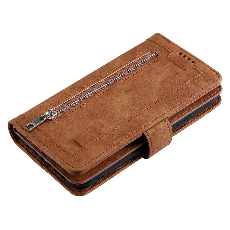 For Samsung Galaxy S24 Case Wallet Phone Stand Cover with 9 Card Slots