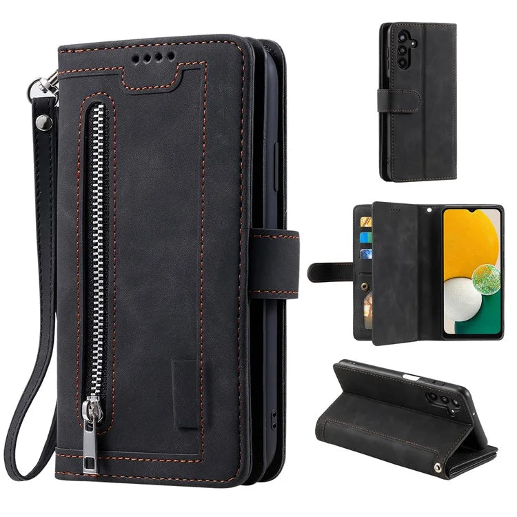For Samsung Galaxy S24 Case Wallet Phone Stand Cover with 9 Card Slots