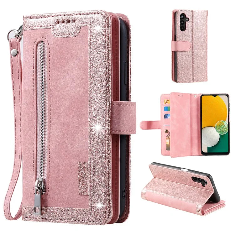 For Samsung Galaxy S24 Case Wallet Phone Stand Cover with 9 Card Slots