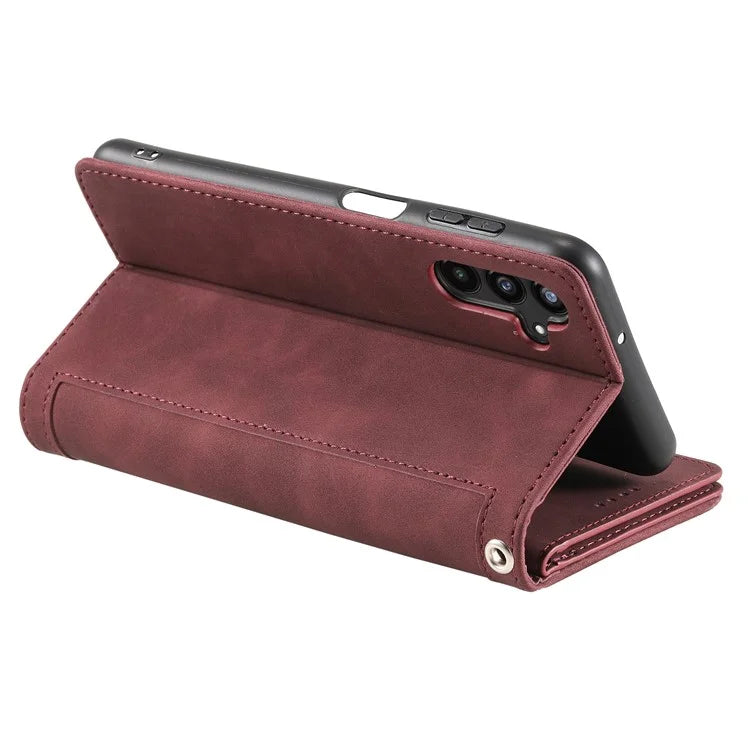 For Samsung Galaxy S24 Case Wallet Phone Stand Cover with 9 Card Slots