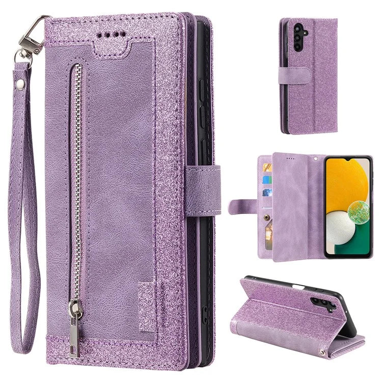 For Samsung Galaxy S24 Case Wallet Phone Stand Cover with 9 Card Slots