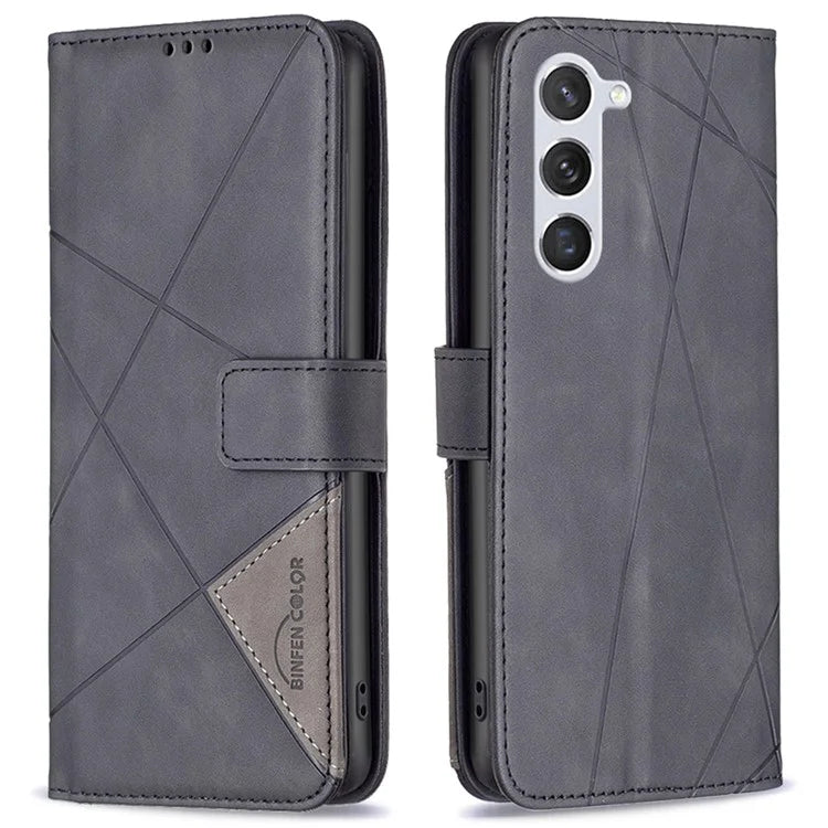 BINFEN COLOR BF05 PU Leather Phone Shell for Samsung Galaxy S24 Case Wallet Cell Phone Cover