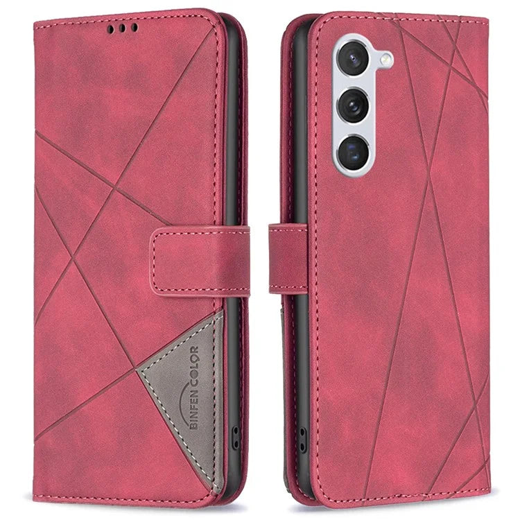 BINFEN COLOR BF05 PU Leather Phone Shell for Samsung Galaxy S24 Case Wallet Cell Phone Cover
