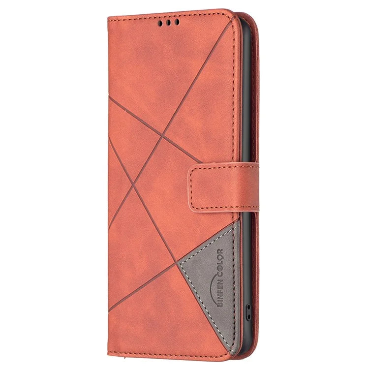 BINFEN COLOR BF05 PU Leather Phone Shell for Samsung Galaxy S24 Case Wallet Cell Phone Cover