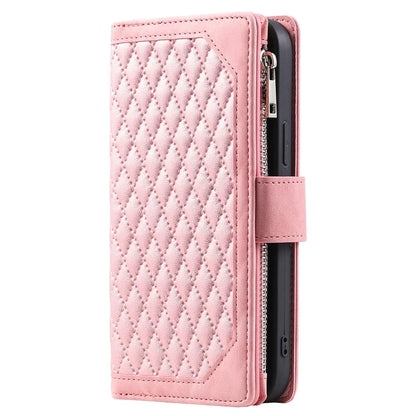 For Samsung Galaxy S24 Case Zipper Pocket Phone Leather Cover with Strap