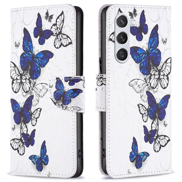 For Samsung Galaxy S24 Case Pattern Printing Phone Wallet Cover
