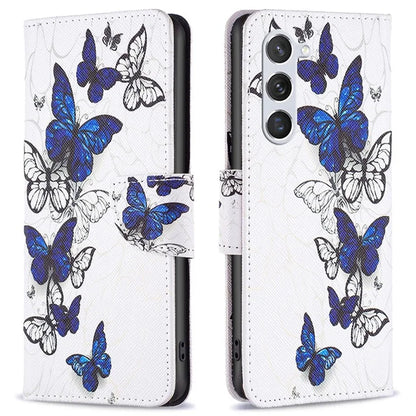 For Samsung Galaxy S24 Case Pattern Printing Phone Wallet Cover