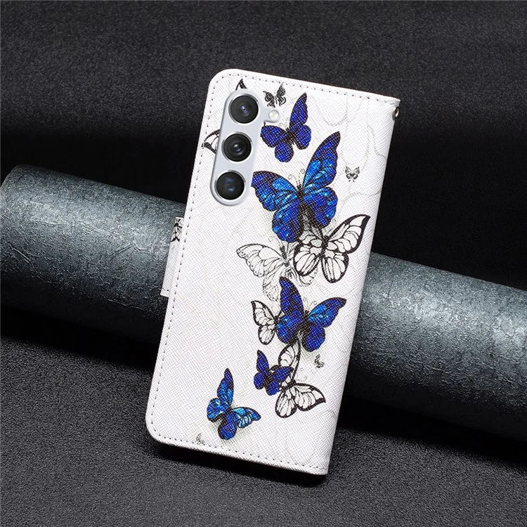 For Samsung Galaxy S24 Case Pattern Printing Phone Wallet Cover