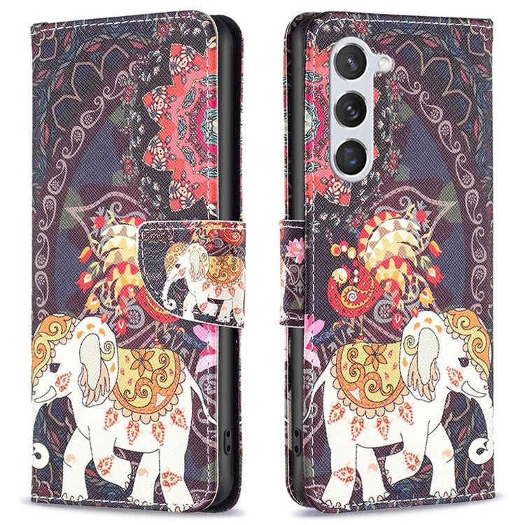 For Samsung Galaxy S24 Case Pattern Printing Phone Wallet Cover