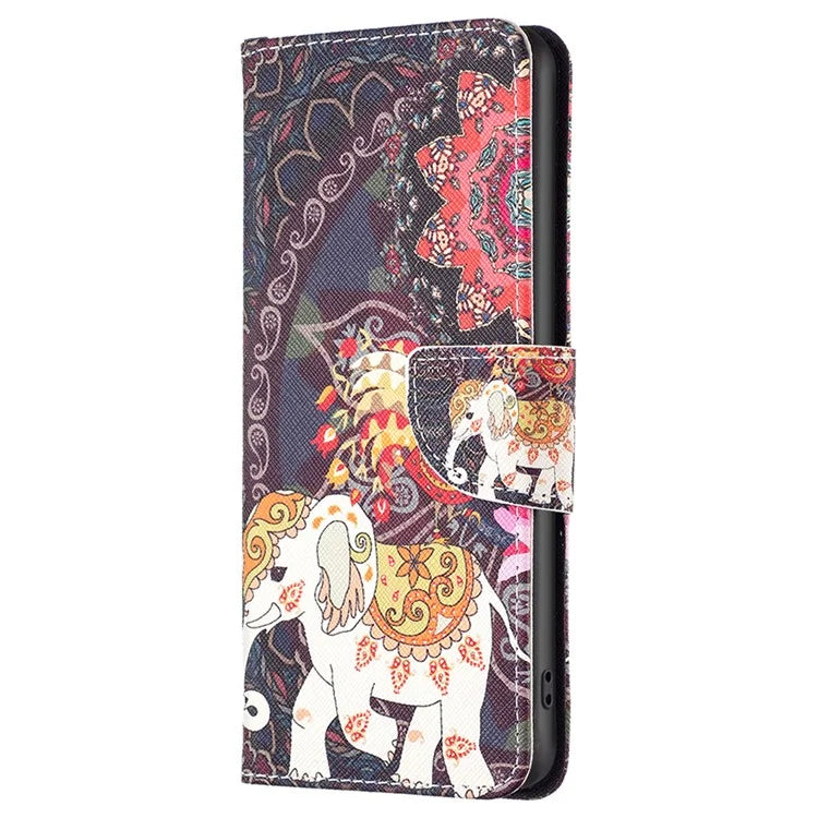 For Samsung Galaxy S24 Case Pattern Printing Phone Wallet Cover