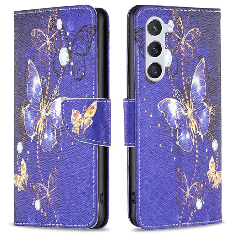 For Samsung Galaxy S24 Case Pattern Printing Phone Wallet Cover