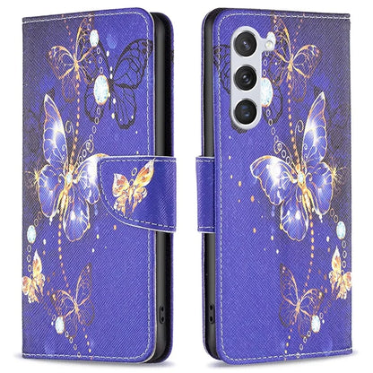 For Samsung Galaxy S24 Case Pattern Printing Phone Wallet Cover