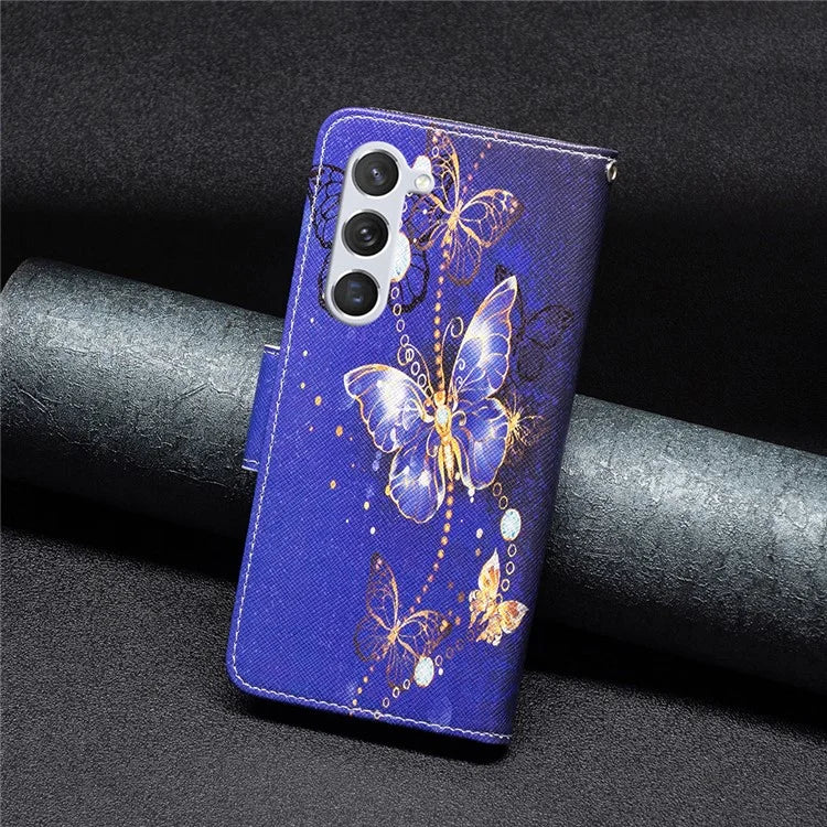 For Samsung Galaxy S24 Case Pattern Printing Phone Wallet Cover