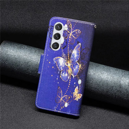 For Samsung Galaxy S24 Case Pattern Printing Phone Wallet Cover