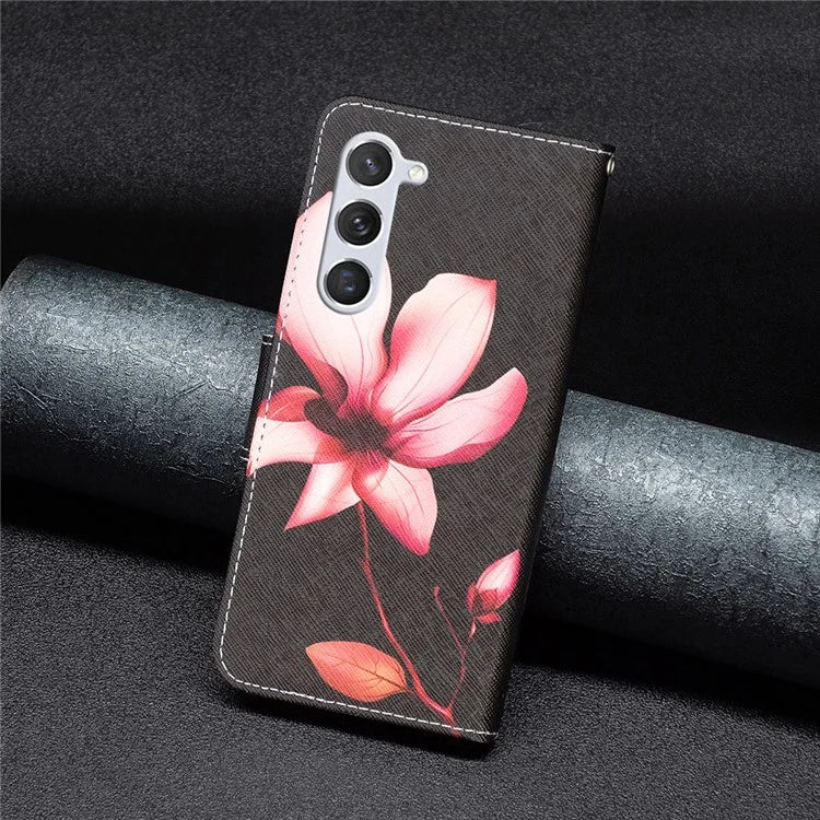 For Samsung Galaxy S24 Case Pattern Printing Phone Wallet Cover