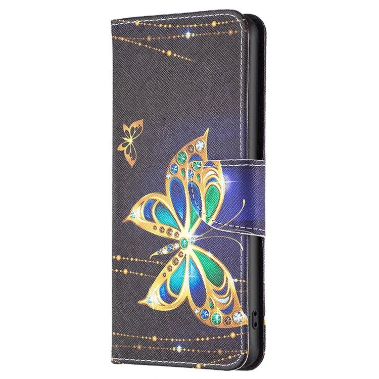 For Samsung Galaxy S24 Case Pattern Printing Phone Wallet Cover
