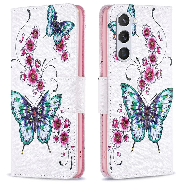 For Samsung Galaxy S24 Case Pattern Printing Phone Wallet Cover