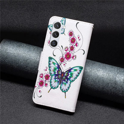 For Samsung Galaxy S24 Case Pattern Printing Phone Wallet Cover