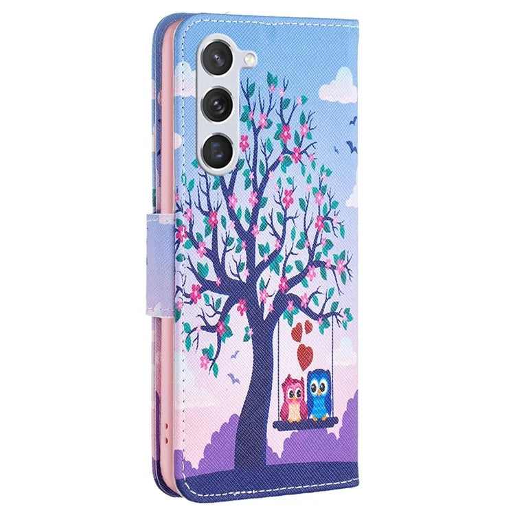 For Samsung Galaxy S24 Case Pattern Printing Phone Wallet Cover