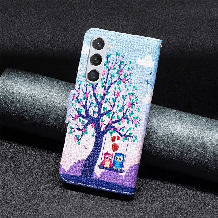 For Samsung Galaxy S24 Case Pattern Printing Phone Wallet Cover