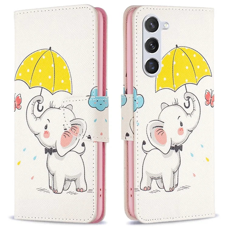 For Samsung Galaxy S24 Case Pattern Printing Phone Wallet Cover