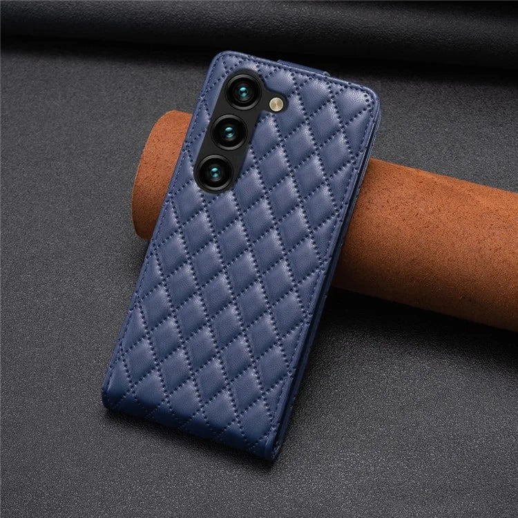 BF30 For Samsung Galaxy S24 Case Cell Phone Vertical Flip Leather Cover with Card Holder