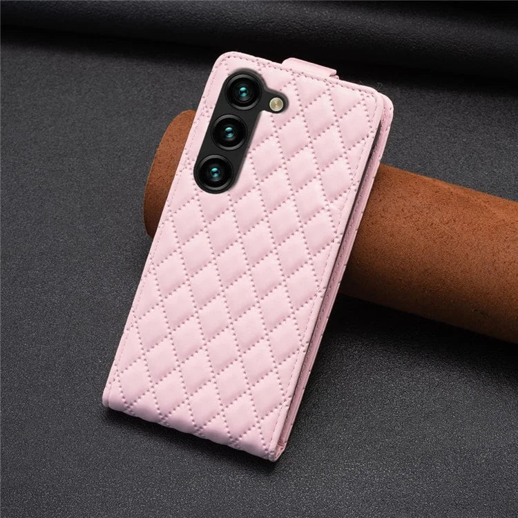 BF30 For Samsung Galaxy S24 Case Cell Phone Vertical Flip Leather Cover with Card Holder